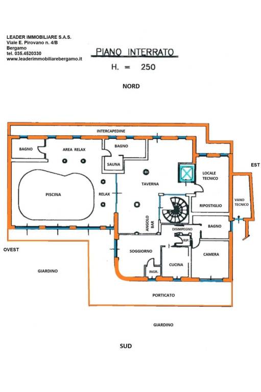 SUDDIVISIONE E IPOTESI DESTINAZIONE SEMINTERRATO