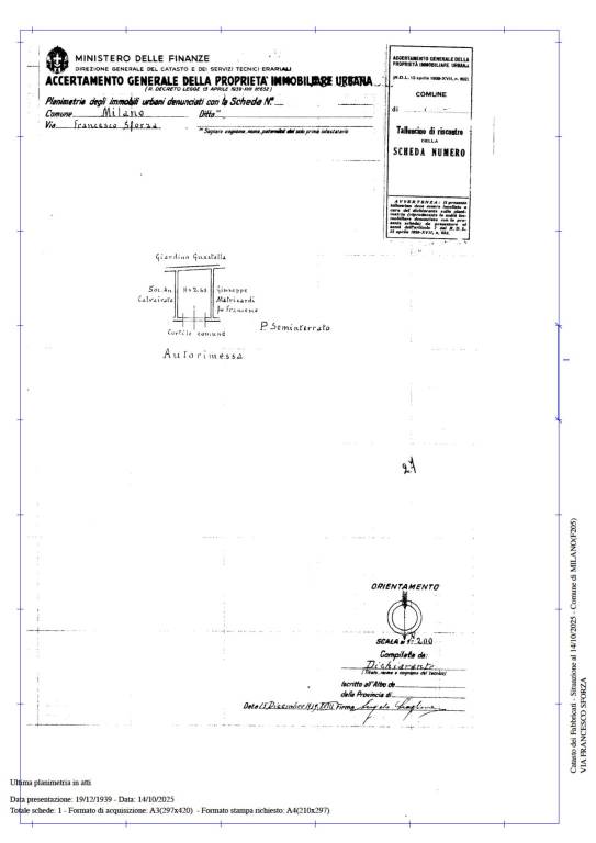 Planimetria catastale box auto (sds) 1
