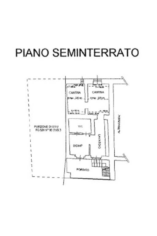 Planimetria piano seminterrato
