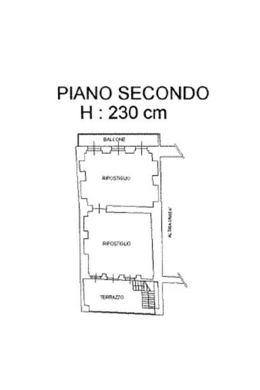 Planimetria piano secondo