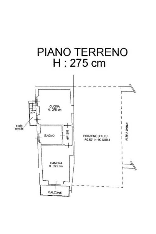 Planimetria piano terreno sensibile