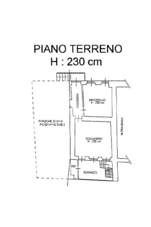 Planimetria piano terreno sensibile