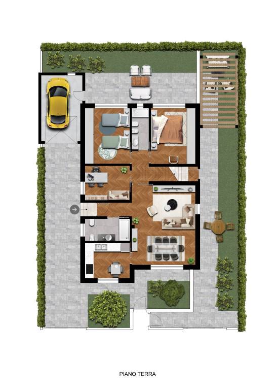 Mestre Via Po con giardino Arredata 2D