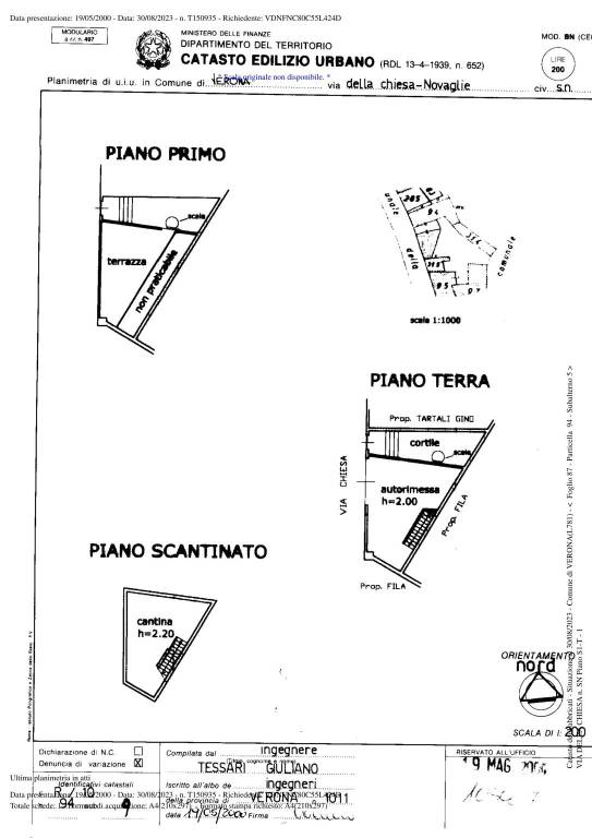plan garage + cantina + terrazza