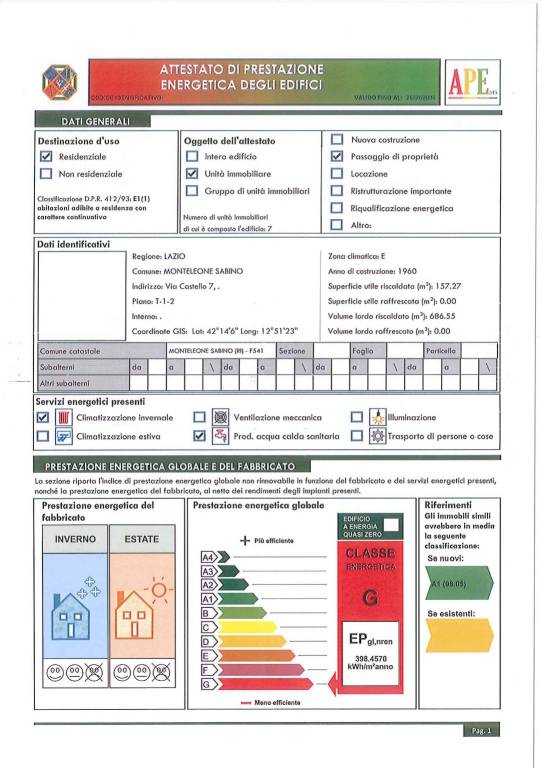 Certificazione energetica