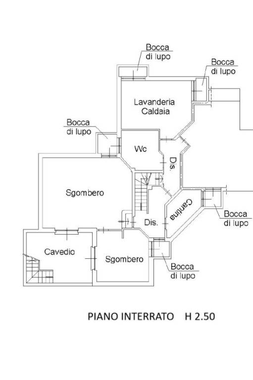 piano interrato - locali accessori