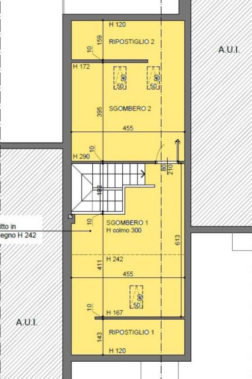 Planimetria piano sottotetto