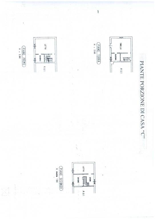 Piante porzione di casa "C"
