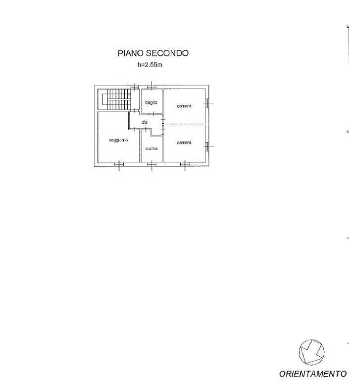 planimetria piano secondo