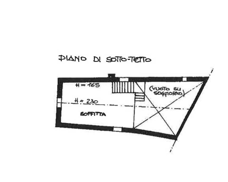 piano soffitta con soppalco