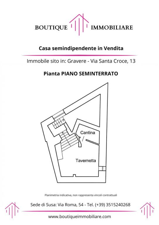 Planimetria Gravere Via S. Croce 3