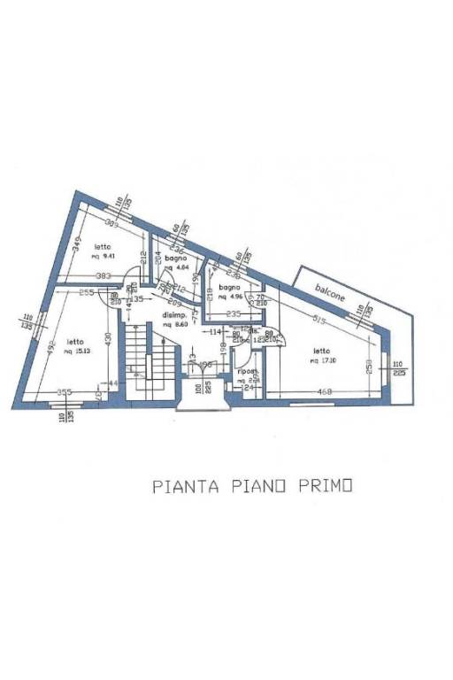 Planimetria piano primo