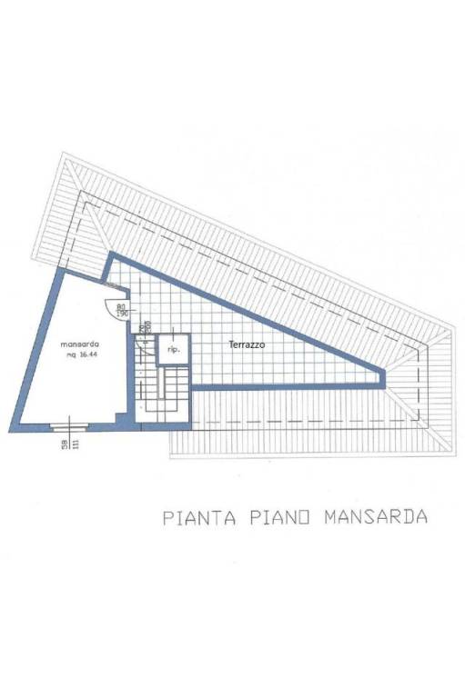 Planimetria piano mansarda