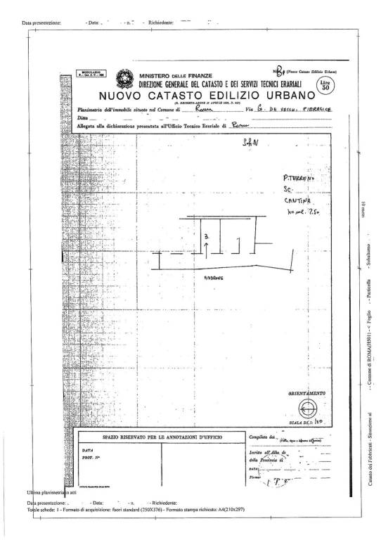 planimetria client cantina via giacinto de vecchi 