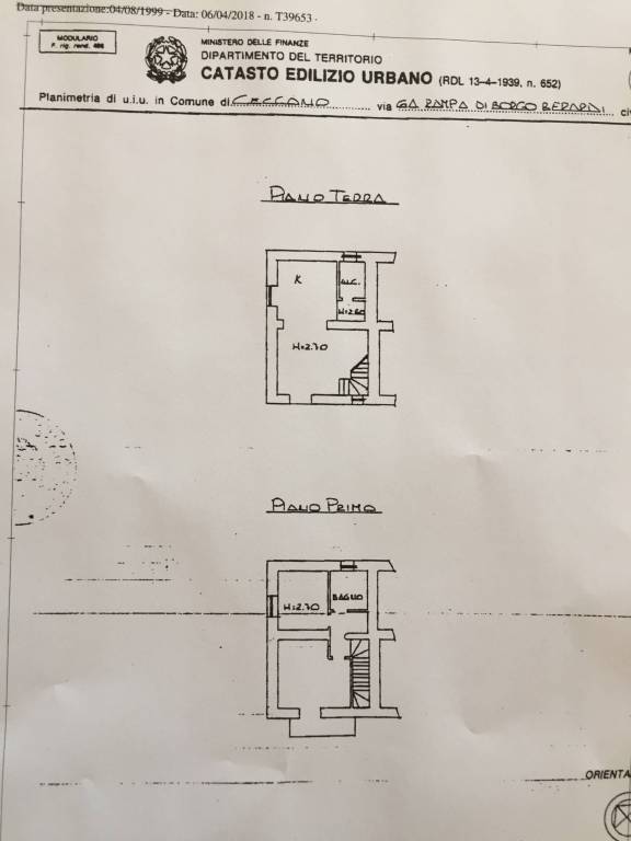 Planimetria 1 — Terratetto unifamiliare Strada Regionale di Frosinone e Gaeta, Centro, Ceccano