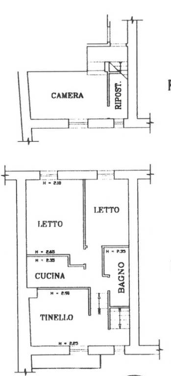 Planimetria 1 — Quadrilocale corso della Repubblica, Centro, Frosinone