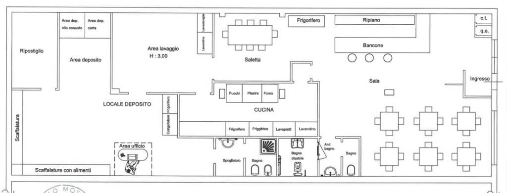 Planimetria 1 — Locale commerciale viale Fabrateria Vetus, Centro, Ceccano