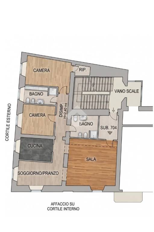 Appartamento di 3 locali libero al P.1