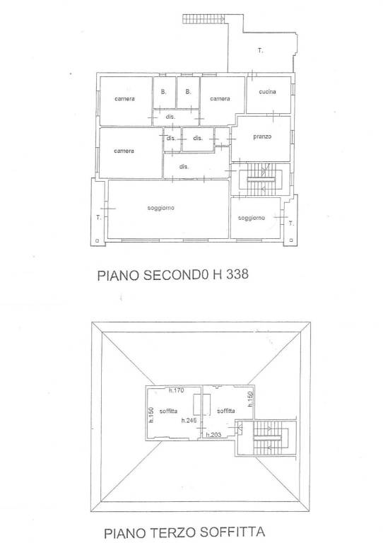Planimetria appartamento e soffitta