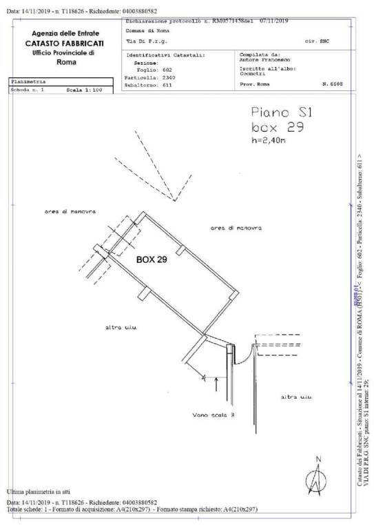 611 planimetria box n. 29 libero