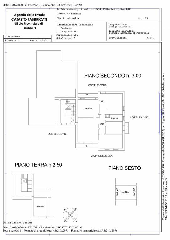 Planimetria appartamento Via Prunizzedda, 29 1