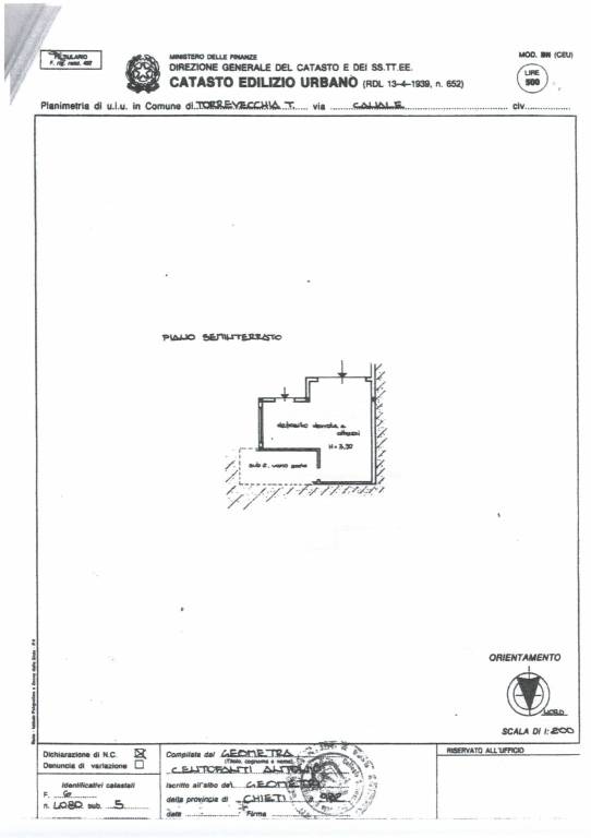 planimetria seminterrato