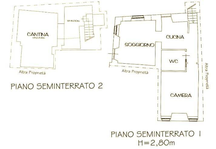 piantina appartamento centro storico Ripatransone.