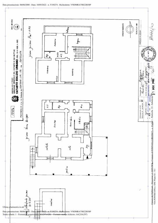 Planimetria immobile Fontana Liri F.1, P.23, Sub2 