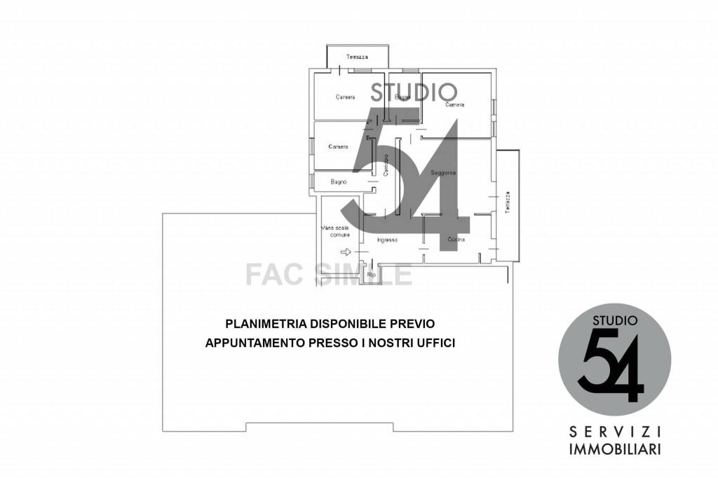 Planimetria Immobile Generale Studio 54 - 2