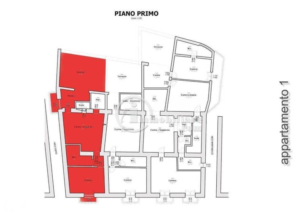 Planimetria Primo Piano Appartamento 1
