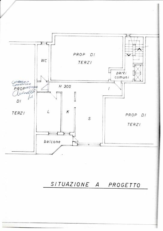 Planimetria bilocale Monza Via Monte Cervino