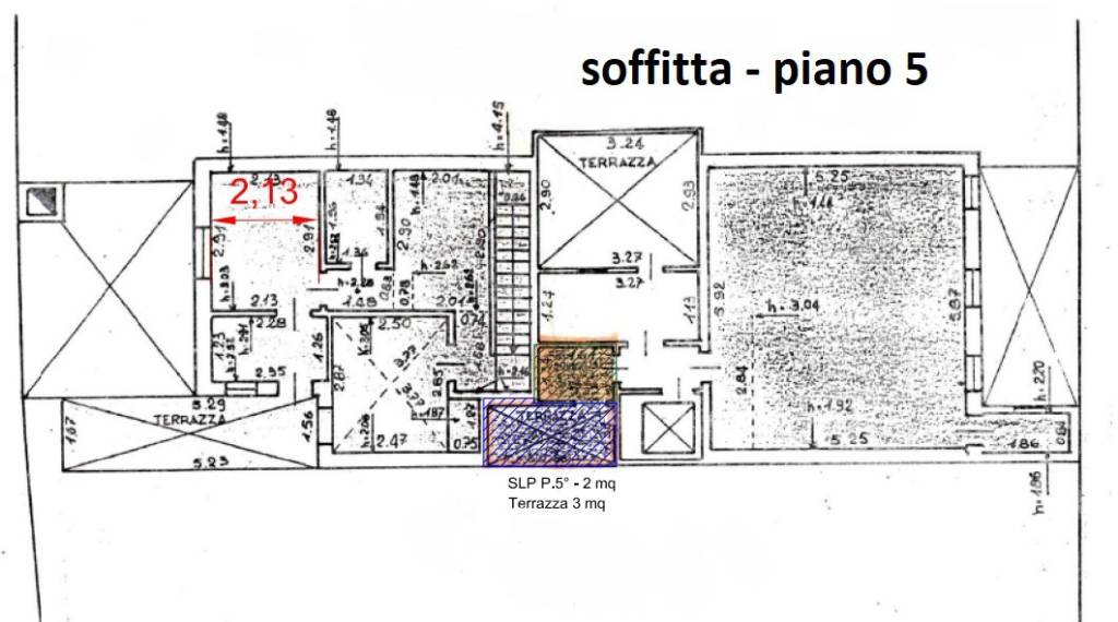 planimetria 5 piano soffitta