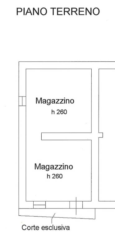 pianta magazzino/cantina