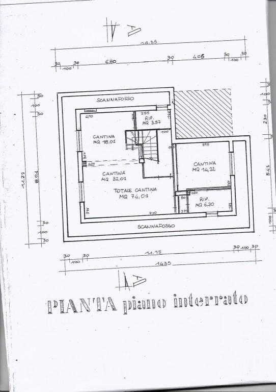 Planimetria piano interrato 1