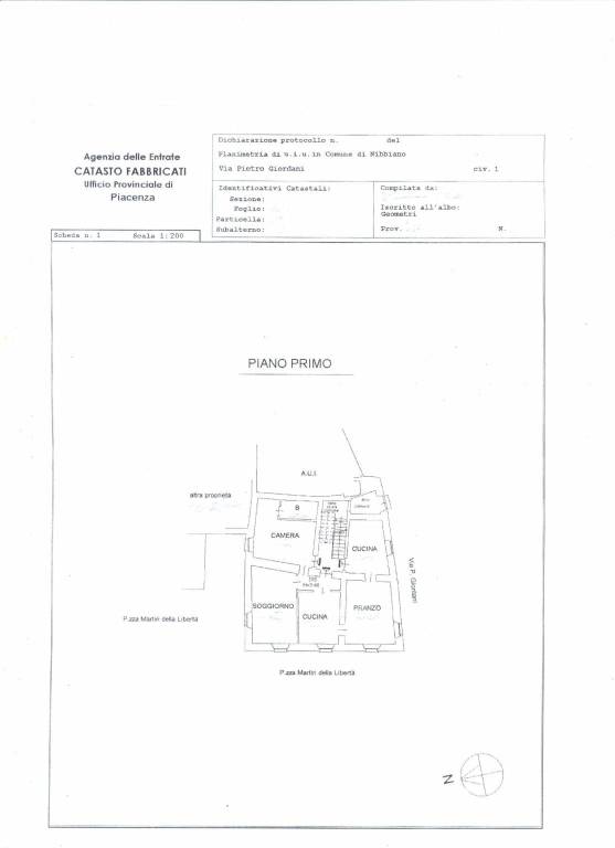 6 - PDF PLANIMETRIA SCHEDA CATASTALE PIANO PRIMO 1