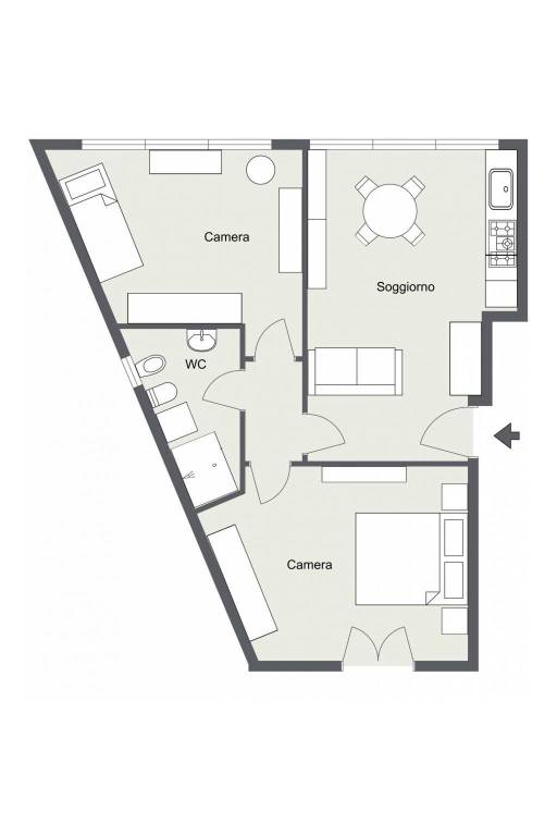Via Segesta - Stato Attuale - 2D Floor Plan
