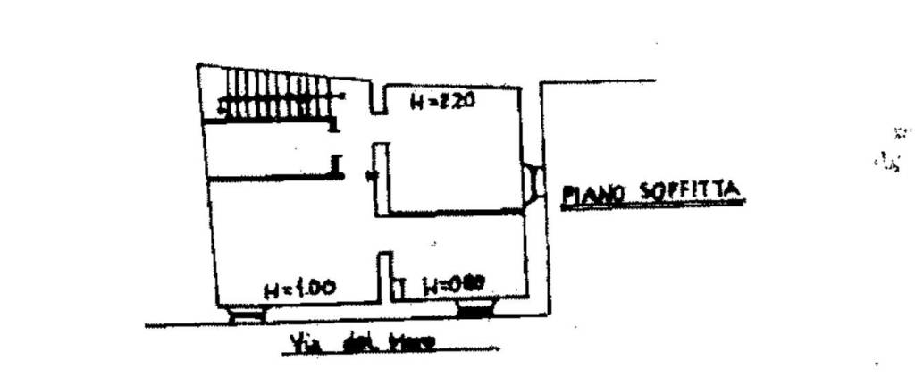 planimetria abitazione R piano mansarda 1