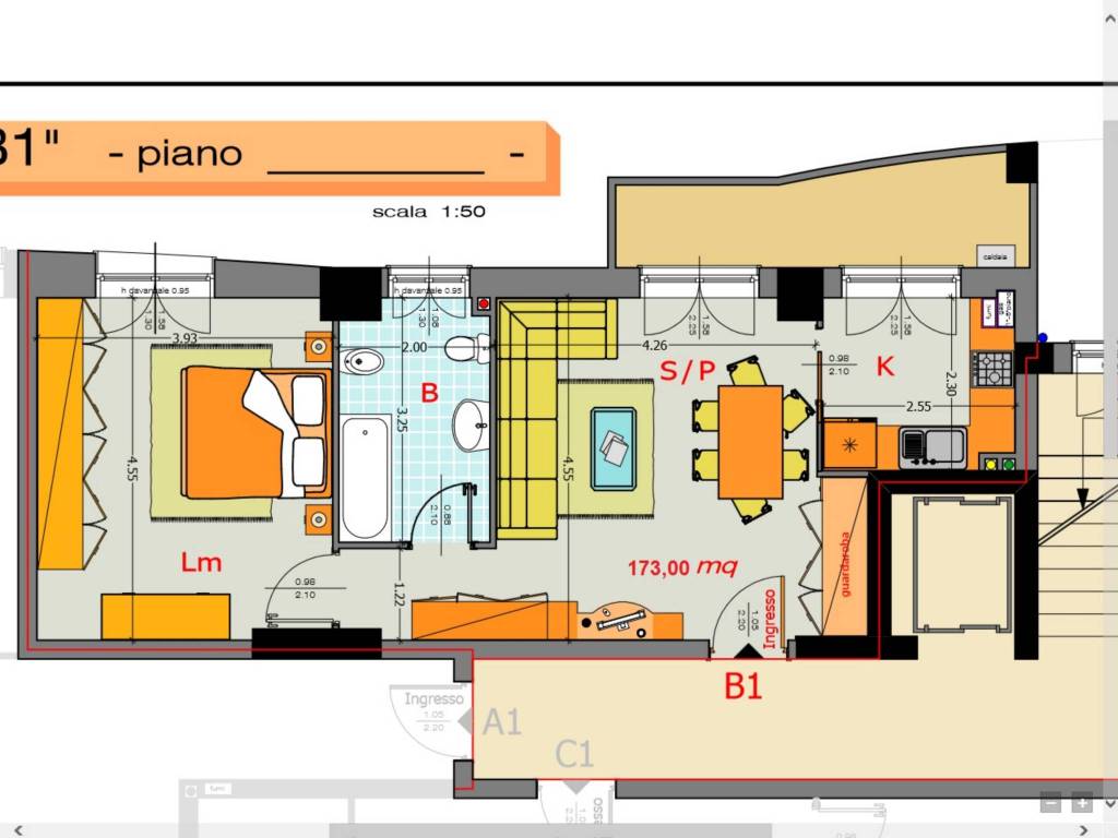 Appartamento B1 mq 73 Ed A Piano Quarto _ Piano Qu
