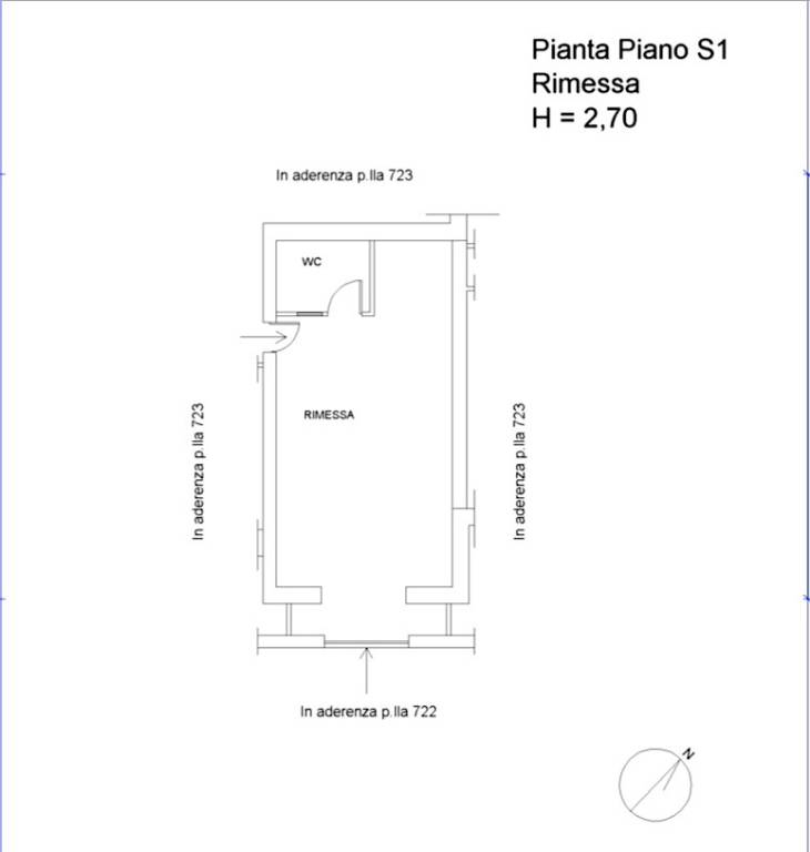 Planimetria Rimessa Piano S1 - Villa Monterosi  - 