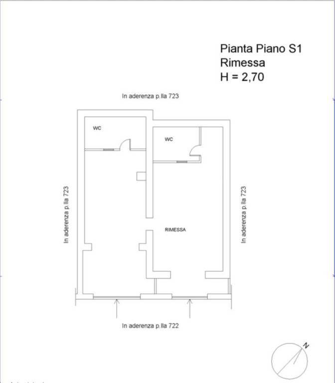Planimetria Rimessa Piano S1 - Villa Monterosi - R