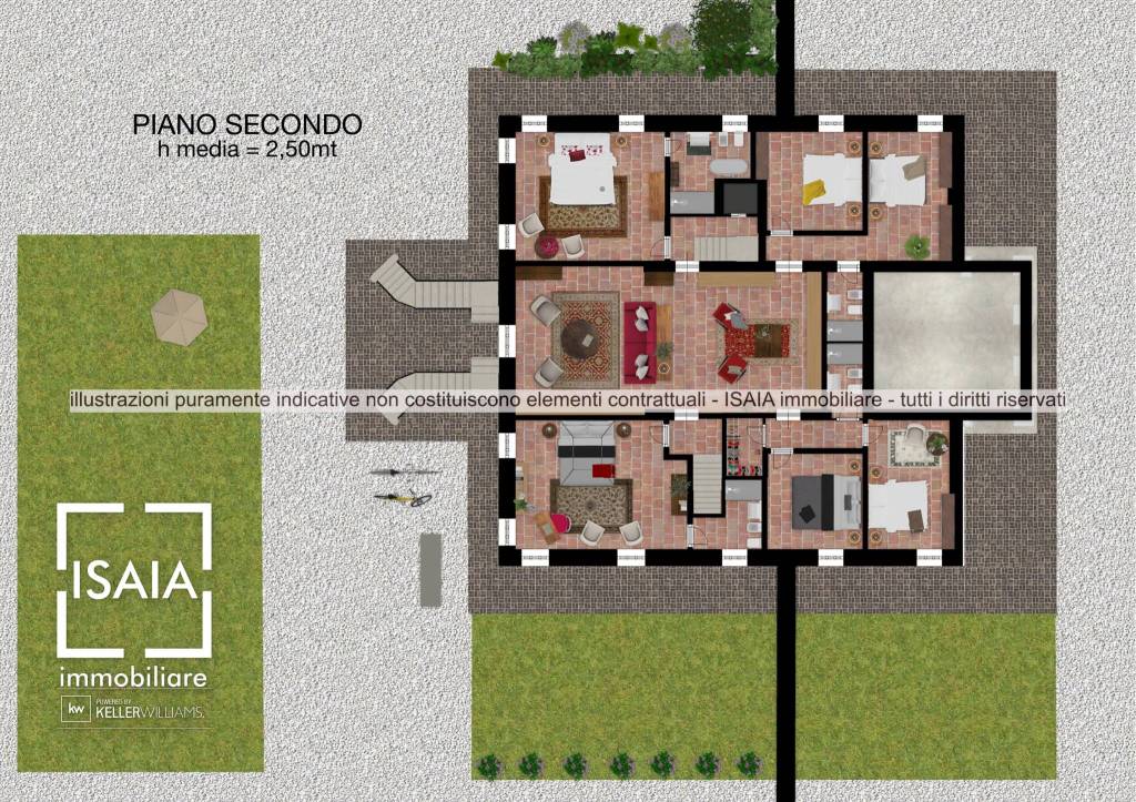 plan 2 piano Villa Emo