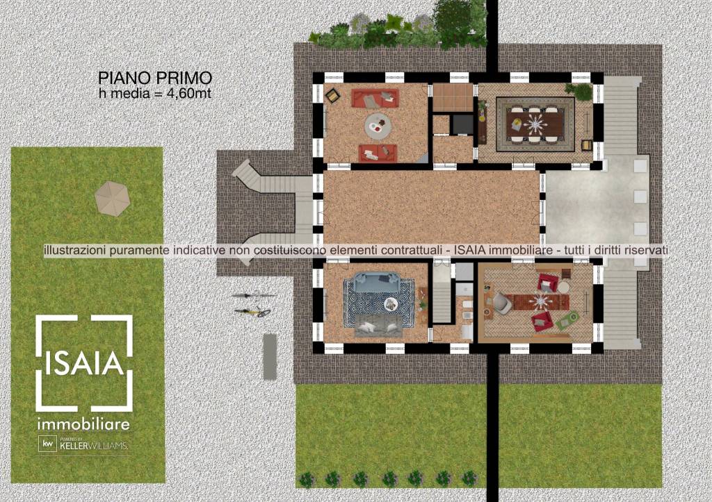 plan 1 piano Villa Emo
