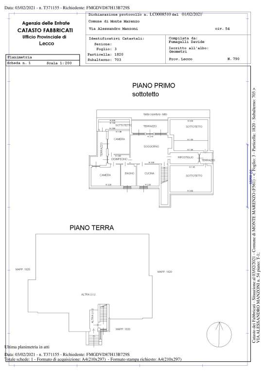 scheda catastale appartamento p.1 1