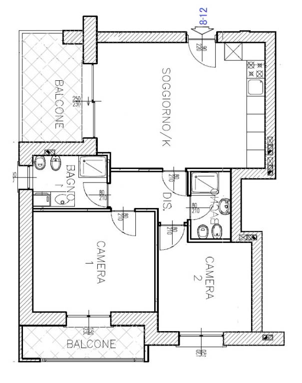 appartamento 8-12 sq