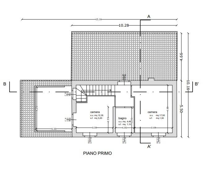 first floor floor plans - piano primo planimetria