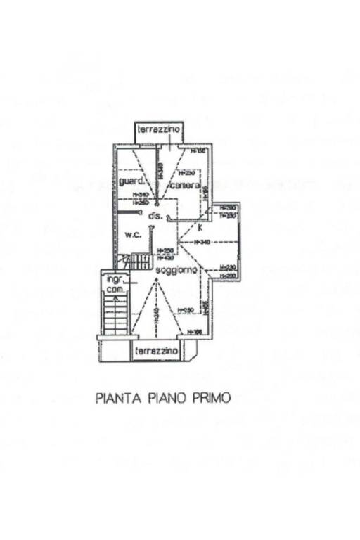 Pianta piano primo