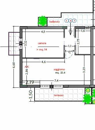 Plan appartamenti Piano 1 - 2 - 3 lato ovest