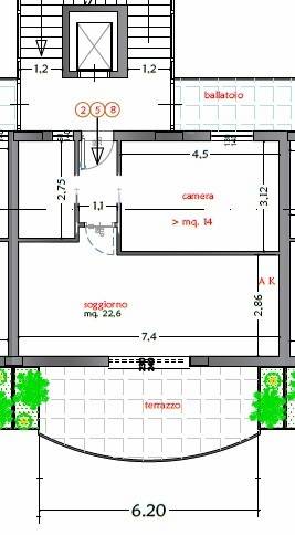 Plan appartamenti Piano 1 - 2 - 3 centrali