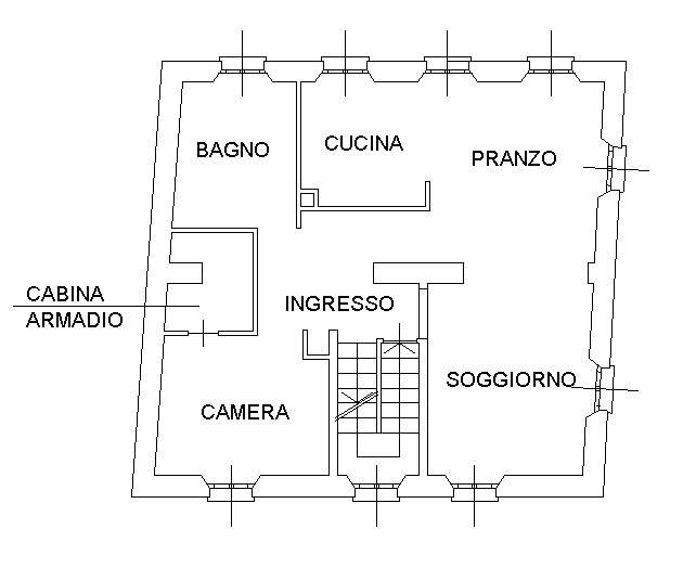 Planimetria Bellagio piano 3