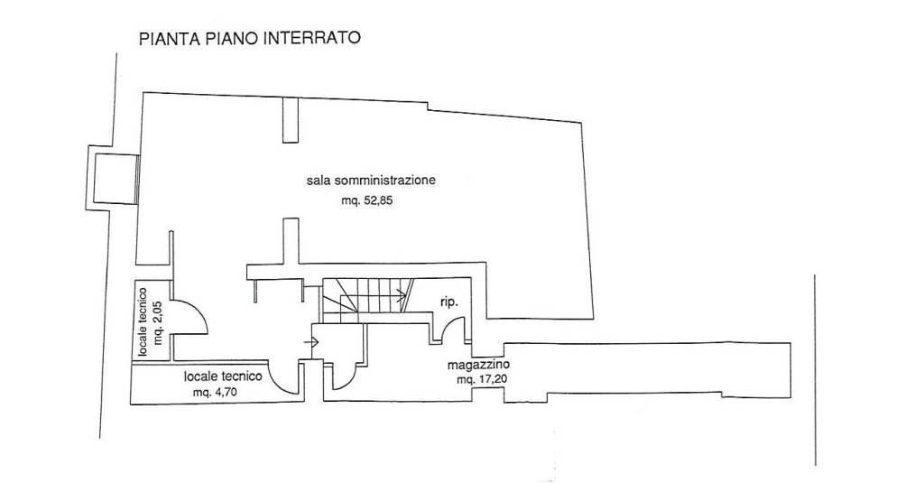 Plan portali Bar Morandi piano interrato